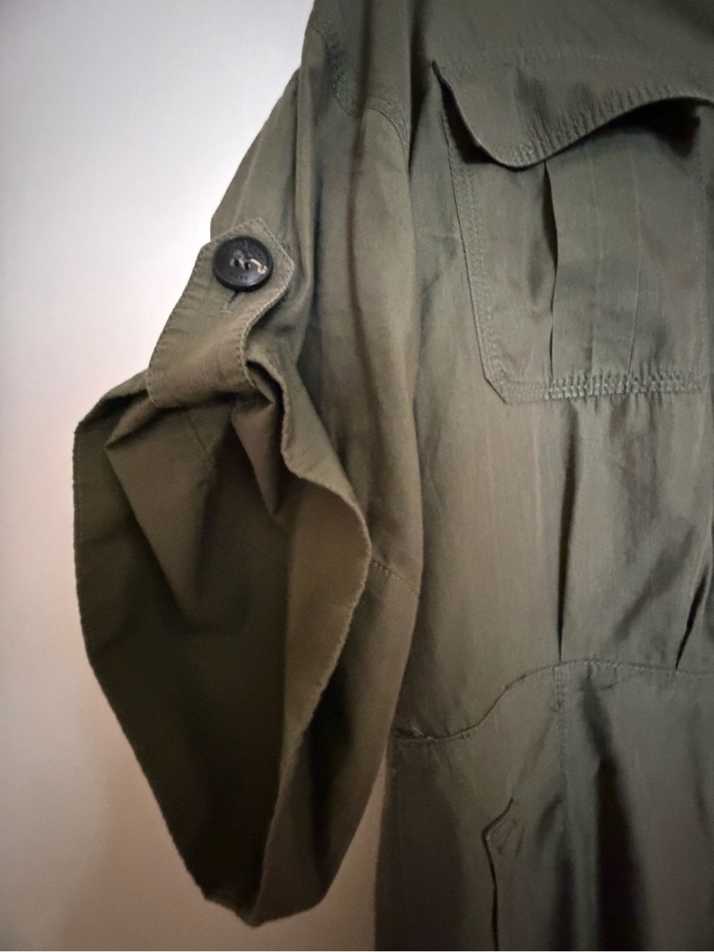 Burberry Brit Olive Green Utility Midi Dress - Picture 2 of 9